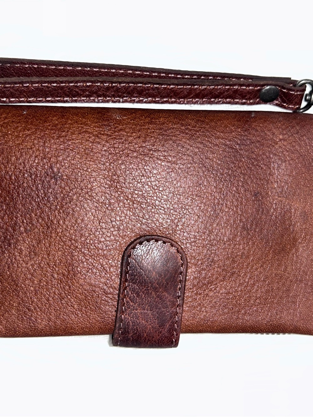 Wild West Women's Brown Leather Wrist Wallet - Sleek Everyday Carry